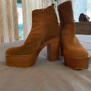AQUA Women's Maya Platform Booties